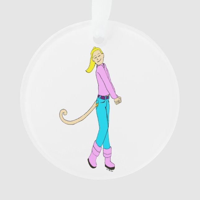 Mädchen mit Schwanz Ornament (Vorderseite)