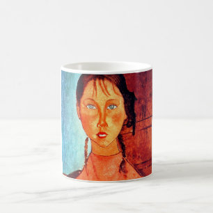 Mädchen mit Schweinen, Modigliani Kaffeetasse