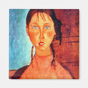 Mädchen mit Schweinen, Modigliani Magnet