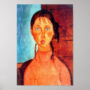 Mädchen mit Schweinen, Modigliani Poster
