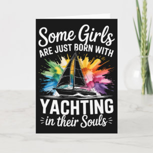 Mädchen mit Segel-Seelen Boot Königin Party Kreuzf Karte