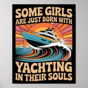 Mädchen mit Segel-Seelen Boot Queen Party-Kreuzfah Poster