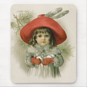Mädchen mit Snowballs Mousepad