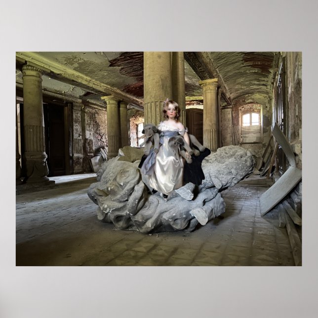 Mädchen mit Spielzeug Poster (Vorne)