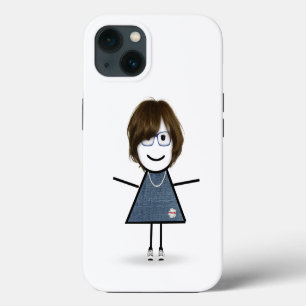Mädchen mit Stöcken in Sneakern mit Haaren iPhone 13 Hülle
