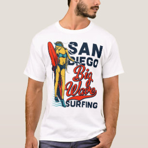 Mädchen mit Surfbrett T-Shirt