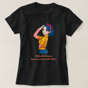 Mädchen mit Träumen. : Frauentag. T-Shirt