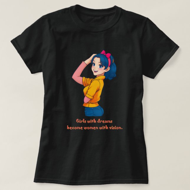Mädchen mit Träumen. : Frauentag. T-Shirt (Design vorne)
