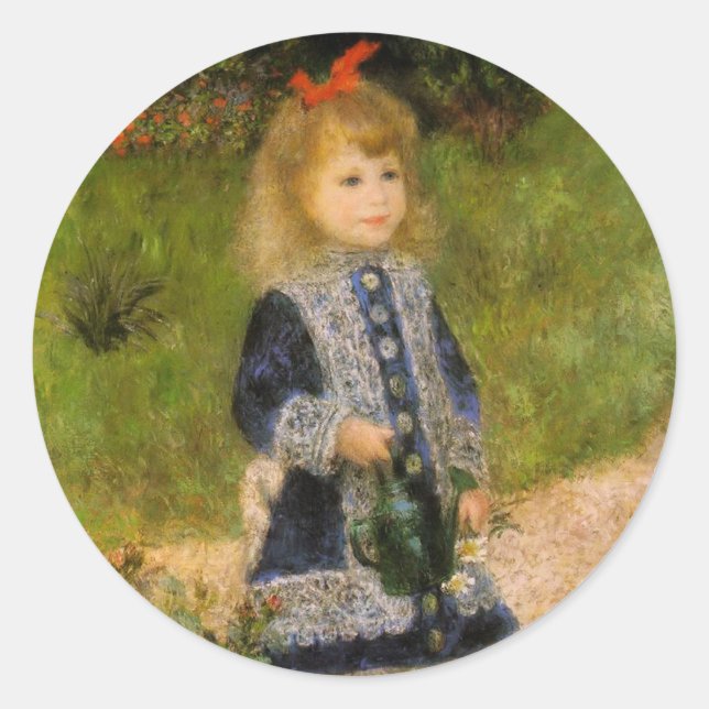 Mädchen mit Wasserabfluss Runder Aufkleber (Vorderseite)