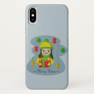 Mädchen mit Weihnachts-Geschenkboxen Case-Mate iPhone Hülle