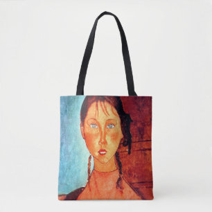 Mädchen mit Zöpfen, Modigliani