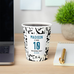 Mädchen moderne schwarze Gymnastik Kinder 10. Gebu Pappbecher