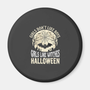Mädchen mögen Hexen Halloween-Fledermaus-Design_1 Magnet
