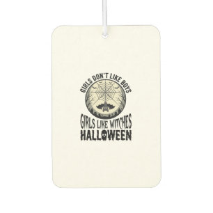 Mädchen mögen Hexen Halloween Vintage Vektor Desig Autolufterfrischer