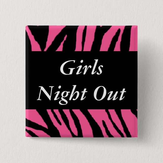 Mädchen-Nacht heraus Button (Vorderseite)
