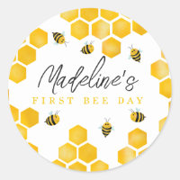 Mädchen Niedlich erster Bienentag Kinder 1. Geburt
