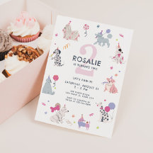 Mädchen Niedlich Pastel Hund Let's Pawty Birthday
