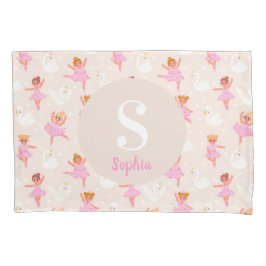 Mädchen Niedlich Pink Ballerina Personalisiert Kin Kissenbezug