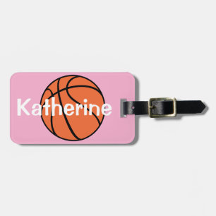 Mädchen Niedlich Pink Basketball Sport Kinder Gepäckanhänger