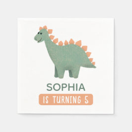 Mädchen Niedlich Pink Dinosaurier Kinder Dino Gebu Serviette