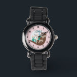 Mädchen Niedlich Pink Fluss Otter Blume und Name K Armbanduhr<br><div class="desc">Diese wunderschöne und gürtelhafte Kinderuhr besticht durch einen wunderschönen,  handgezeichneten Cartoon mit Blume und Flussalgen. Dieses hübsche Design bietet auch einen Platz,  wo Sie Ihren Mädchennamen hinzufügen können. Das perfekte Oter-Thema,  Wildlife-Design für Ihre Kleinen!</div>