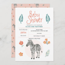 Mädchen Niedlich Pink Zebra Safari Jungle Baby Dus