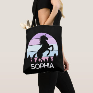 Mädchen Niedlich Rainbow Pastel Sunset Kids Tote B