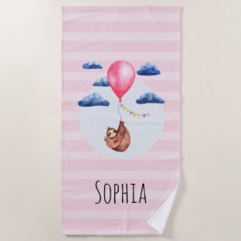 Mädchen Niedlich rosa Wasserfarbenfrohe Kinder Strandtuch