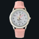 Mädchen Niedlich Siamesen Katze Cartoon & Name Kin Armbanduhr<br><div class="desc">Diese niedliche, trendige Kinderuhr bietet einen Siegel Point Cartoon und Pfoten, mit Platz für die Gestaltung mit Ihrem Mädchennamen. Mit klaren, leicht lesbaren Zahlen ist diese "erste" Uhr ideal für Kinder oder Kleinkinder, die gerade erst mit dem Lernen beginnen. Das perfekte Katzendesign für Ihre Kleine oder für einen siamesischen Katzenliebhaber,...</div>