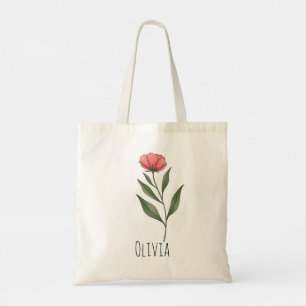 Mädchen Niedlich und elegant Blume Tragetasche