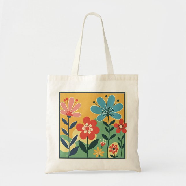 Mädchen Niedlich und elegant Blume Tragetasche (Vorne)
