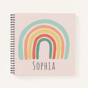 Mädchen Niedlich und Whimsical Boho Rainbow Kids Notizbuch