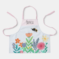 Mädchen Niedliche Biene und Blume mit Namen Kinder
