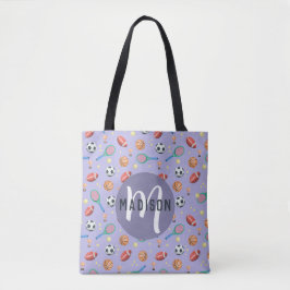 Mädchen Niedliche Lila-Sport Monogram Kinder