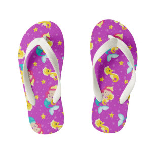Mädchen niedliches Meerjungmuster Flip Flops