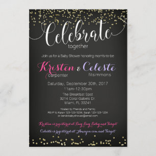 Mädchen oder Boy-Baby-Dusche Einladung