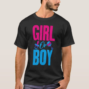 Mädchen oder Junge bald Eltern von rosa oder blaue T-Shirt