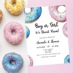 Mädchen oder Junge! Wir wissen es! Geschlechtsankü Einladung