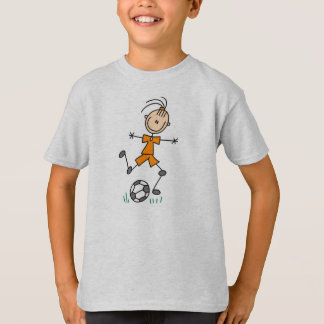 Mädchen-orange Fußball-Uniform T-Shirt