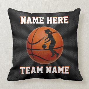 Mädchen-personalisierter Basketball Pillows Kissen