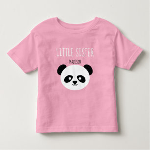 Mädchen-personalisierter Panda Kawaii kleine Kleinkind T-shirt