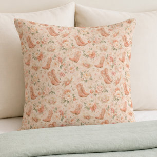 Mädchen Pfirsich Western Coquette Shabby Chic Kissen