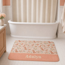 Mädchen Pfirsich Western Cowgirl Shabby Chic Monog