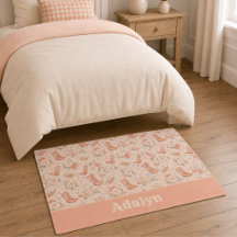 Mädchen Pfirsich Western Cowgirl Shabby Chic Monog