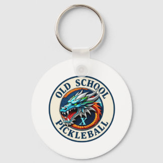 Mädchen Pickleball Drache X Team Old School Schlüsselanhänger