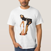 Mädchen Pin-Up Vintage T-Shirt