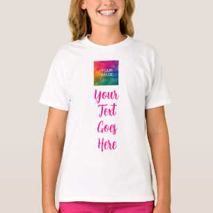 Mädchen Pink und Weiß, benutzerdefinierte Bild Skr T-Shirt