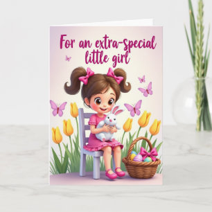 Mädchen-Plüsch-Tulpen Musterkarte Karte