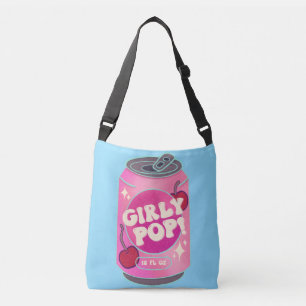 Mädchen-Pop-Cherry-Soda-Dose   Retro Y2K Rosa Tragetaschen Mit Langen Trägern