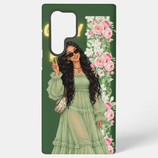 Mädchen-Popmode-Dunkelgrüner Handyhülle Samsung Galaxy Hülle